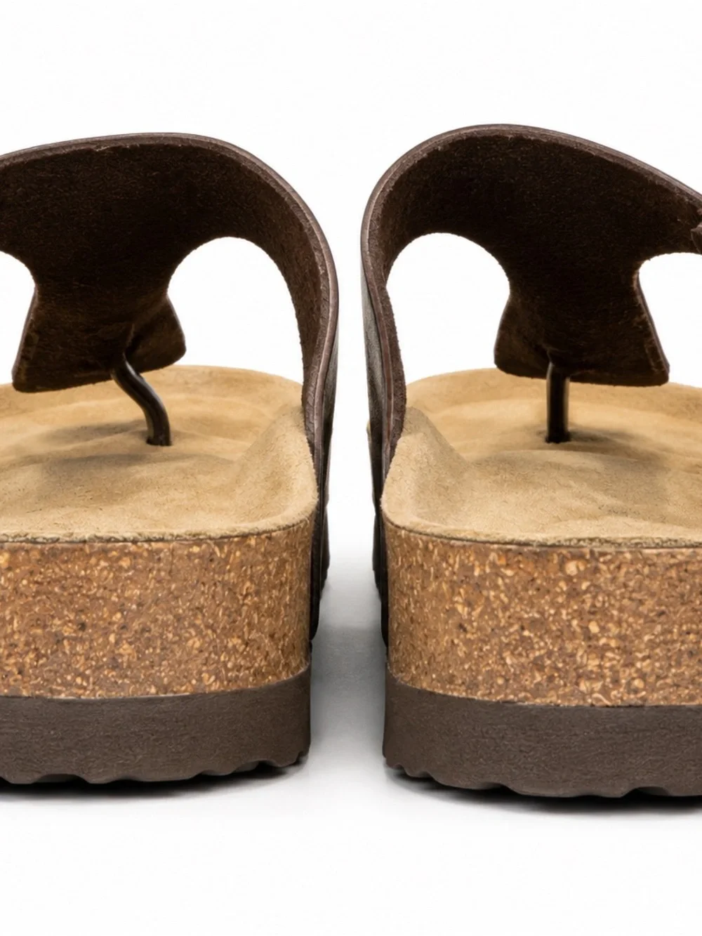 Cushionaire Leah Brown Cork Footbed Toe Loop Sandals Women’s Size 6.5M Comfort